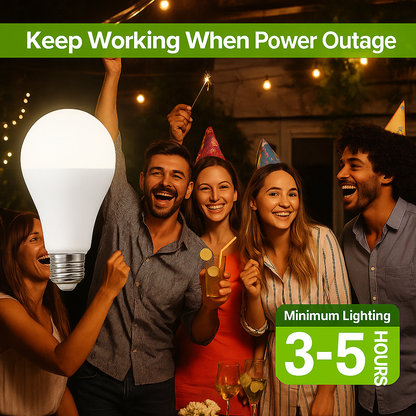 StormSafe™ LED Rechargeable Backup Bulb — Instant Light During Power Outages