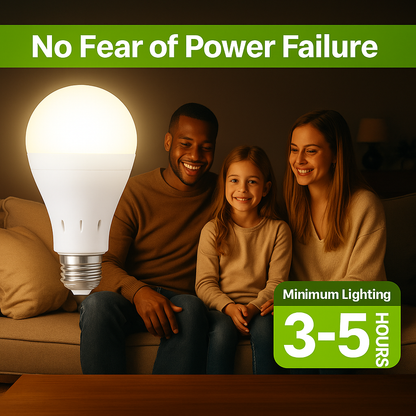StormSafe™ LED Rechargeable Backup Bulb — Instant Light During Power Outages