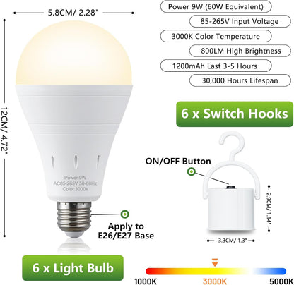 StormSafe™ LED Rechargeable Backup Bulb — Instant Light During Power Outages